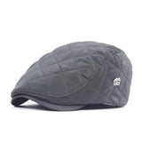 Unisex Windproof Polyester Grid Blank Beret Hat Buckle Adjustable Paper Boy Cabbie Gentleman Cap