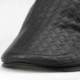 Unisex PU Embossed Beret Hat Cotton Lining Paper Boy Flat Cowboy Cabbie Hat For Men Women