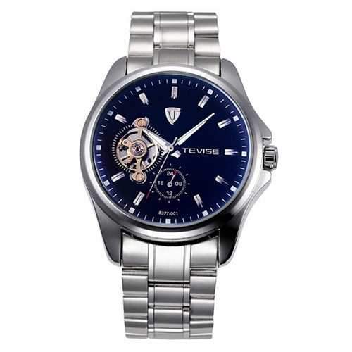 TEVISE Brand Mechanical Watch Fashion Stainless Steel Strap Business Men Wrist Watch 8377-001