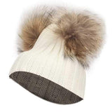 Thickening Warming  Double Fling Wool Knitted Hat Winter Ski Cap