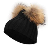 Thickening Warming  Double Fling Wool Knitted Hat Winter Ski Cap