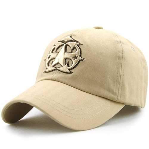 Unisex Cotton Vintage Five Star Embroidery Baseball Cap Adjustable Golf Snapback Hat For Men Women