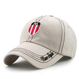 Unisex Cotton Washed Shield Embroidery Baseball Cap Adjustable Golf Snapback Hat For Men Women