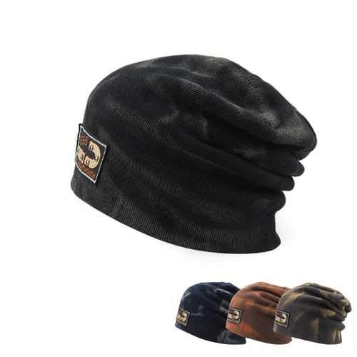 Unisex Knitted Beanie Hat Baggy Slouchy Knitting Mens Skiing Outdoor Elastic Cap