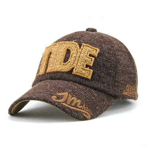Unisex Cotton Blend TIDE Letter Embroidery Baseball Cap Adjustable Golf Snapback Hat For Men Women