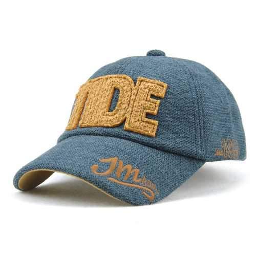 Unisex Cotton Blend TIDE Letter Embroidery Baseball Cap Adjustable Golf Snapback Hat For Men Women