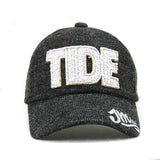 Unisex Cotton Blend TIDE Letter Embroidery Baseball Cap Adjustable Golf Snapback Hat For Men Women