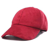Unisex Faux Leather Suede Fitted Baseball Hat Adjustable Plain Sports Cap Visors