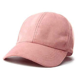 Unisex Faux Leather Suede Fitted Baseball Hat Adjustable Plain Sports Cap Visors