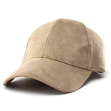 Unisex Faux Leather Suede Fitted Baseball Hat Adjustable Plain Sports Cap Visors