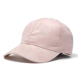 Unisex Faux Leather Suede Fitted Baseball Hat Adjustable Plain Sports Cap Visors