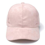 Unisex Faux Leather Suede Fitted Baseball Hat Adjustable Plain Sports Cap Visors