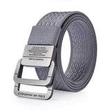 120CM Men Nylon Double Ring Alloy Buckle Belt