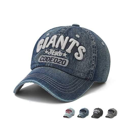 Men Cotton Denim Washed Baseball Caps Women Vintage Adjustable Outdoor Snapback Hat