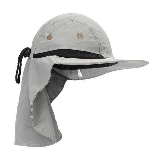 Unisex Boonie Snap Hat Brim Ear Neck Cover Sun Flap Cap Hunting Fishing Boating Hiking