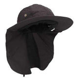 Unisex Boonie Snap Hat Brim Ear Neck Cover Sun Flap Cap Hunting Fishing Boating Hiking