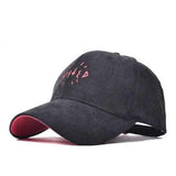 Women Letter Corduroy Embroidery Baseball Cap Men Adjustable Outdooors Sports Hip-hop Hat