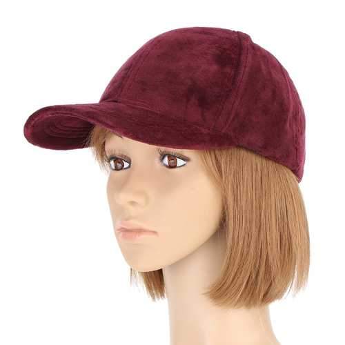 Unisex Solid Suede Baseball Cap Summer Sports Adjustable Outdoor Snapback Hip-hop Hat