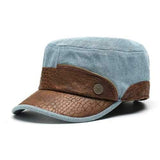 Mens Women Retro Cotton Plain Flat Vintage Cadet Solid Washed Cap Training Baseball Hats