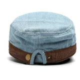 Mens Women Retro Cotton Plain Flat Vintage Cadet Solid Washed Cap Training Baseball Hats