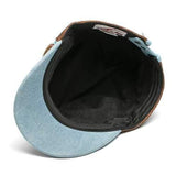 Mens Women Retro Cotton Plain Flat Vintage Cadet Solid Washed Cap Training Baseball Hats