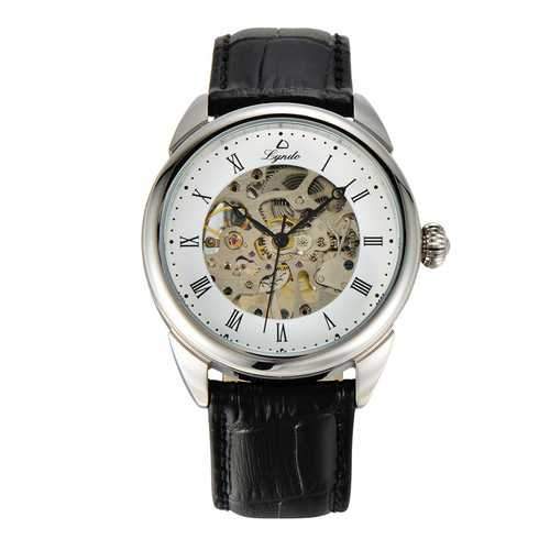 LYNDO Mechanical Watch Self-winding Leather Watch Band Fashion Classic Casual Men Watch