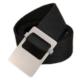 140CM Unisex Men Women Military Solid Belt Adjustable Buckle Weave Canvas Waistband Pants Strip
