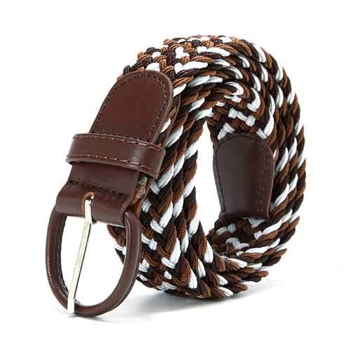 Unisex Mens Women Stretch Elastic Belt Fashion Alloy Pin Buckle Belt Waistband Pants Strip