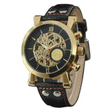 WINNER F081203 Automatic Mechanical Watch Luxury Leather Strap Men Wrist Watch