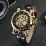 WINNER F081203 Automatic Mechanical Watch Luxury Leather Strap Men Wrist Watch