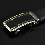 Mens Fashion Genuine Leather Belts Business Metal Automatic Buckle Strap Jeans Waistband