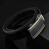 Mens Fashion Genuine Leather Belts Business Metal Automatic Buckle Strap Jeans Waistband