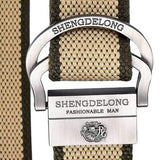 125CM Mens Double Ring Alloy Buckle Belt Outdoor Canvas Military Tactical Jeans Strip