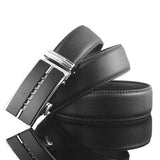 Men Business Genuine Leather Belt Casual Metal Automatic Buckle Strap Jeans Cowboy