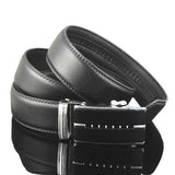 Men Business Genuine Leather Belt Casual Metal Automatic Buckle Strap Jeans Cowboy
