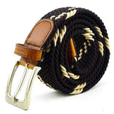 115CM Men Unisex Elastic Nylon Belt Outdoor Sports Durable Pin Buckle Jeans Waistband