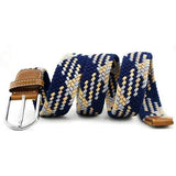 Fashion Men Women Woven Elastic Stretch Waistband Casual Jeans Belt