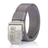 125CM Men Casual Nylon Alloy Buckle Belt Outdoor Sport Army Tactical Jeans Strap