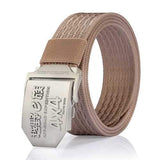 125CM Men Casual Nylon Alloy Buckle Belt Outdoor Sport Army Tactical Jeans Strap