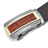 125CM Men Business Cowhide Leather Belt Durable Automatic Buckle Belt Strip