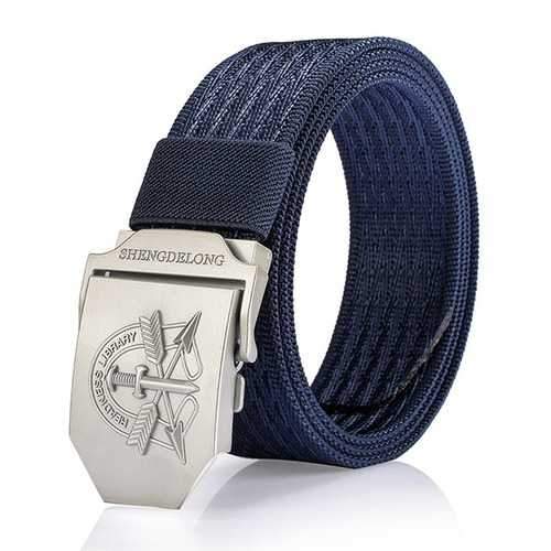 125CM Mens Nylon Military Durable Metal Buckle Belt Casual Breathable Jeans Waistband