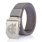 125CM Mens Nylon Military Durable Metal Buckle Belt Casual Breathable Jeans Waistband