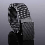 130CM Mens Casual Nylon Dots Smooth Buckle Waist Outdoor Durable Military Tactical Belt