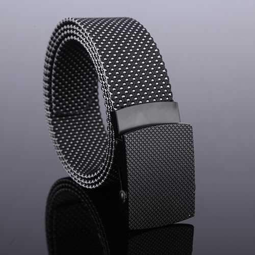 130CM Mens Casual Nylon Dots Smooth Buckle Waist Outdoor Durable Military Tactical Belt