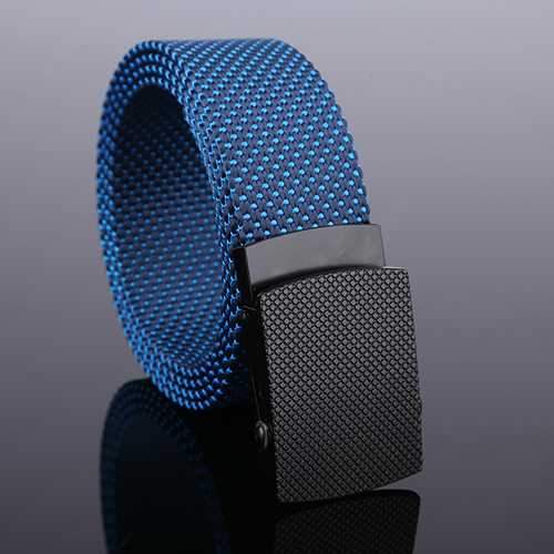 130CM Mens Casual Nylon Dots Smooth Buckle Waist Outdoor Durable Military Tactical Belt