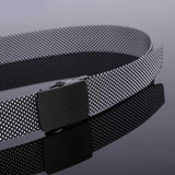130CM Mens Casual Nylon Dots Smooth Buckle Waist Outdoor Durable Military Tactical Belt