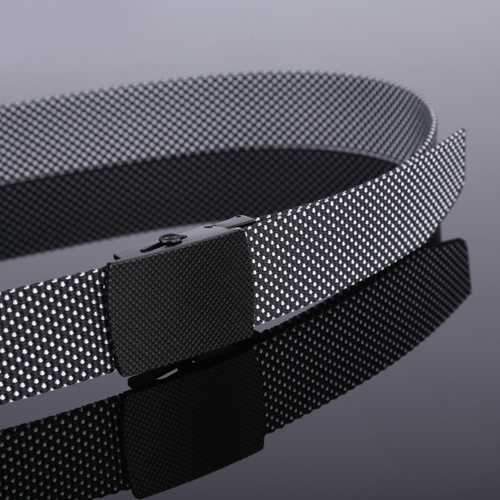130CM Mens Casual Nylon Dots Smooth Buckle Waist Outdoor Durable Military Tactical Belt
