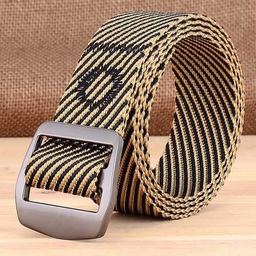 120CM Mens Twill Nylon Tactical Belt Durable Casual Alloy Buckle Jeans Waistband