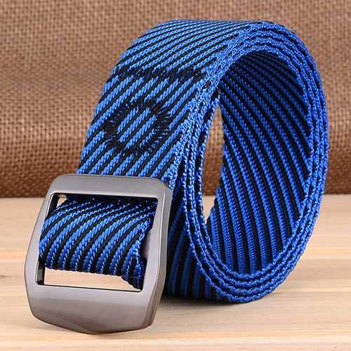 120CM Mens Twill Nylon Tactical Belt Durable Casual Alloy Buckle Jeans Waistband