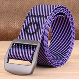 120CM Mens Twill Nylon Tactical Belt Durable Casual Alloy Buckle Jeans Waistband